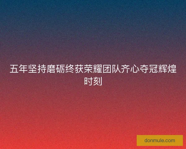 五年坚持磨砺终获荣耀团队齐心夺冠辉煌时刻 五年坚持磨砺终获荣耀团队齐心夺冠辉煌时刻